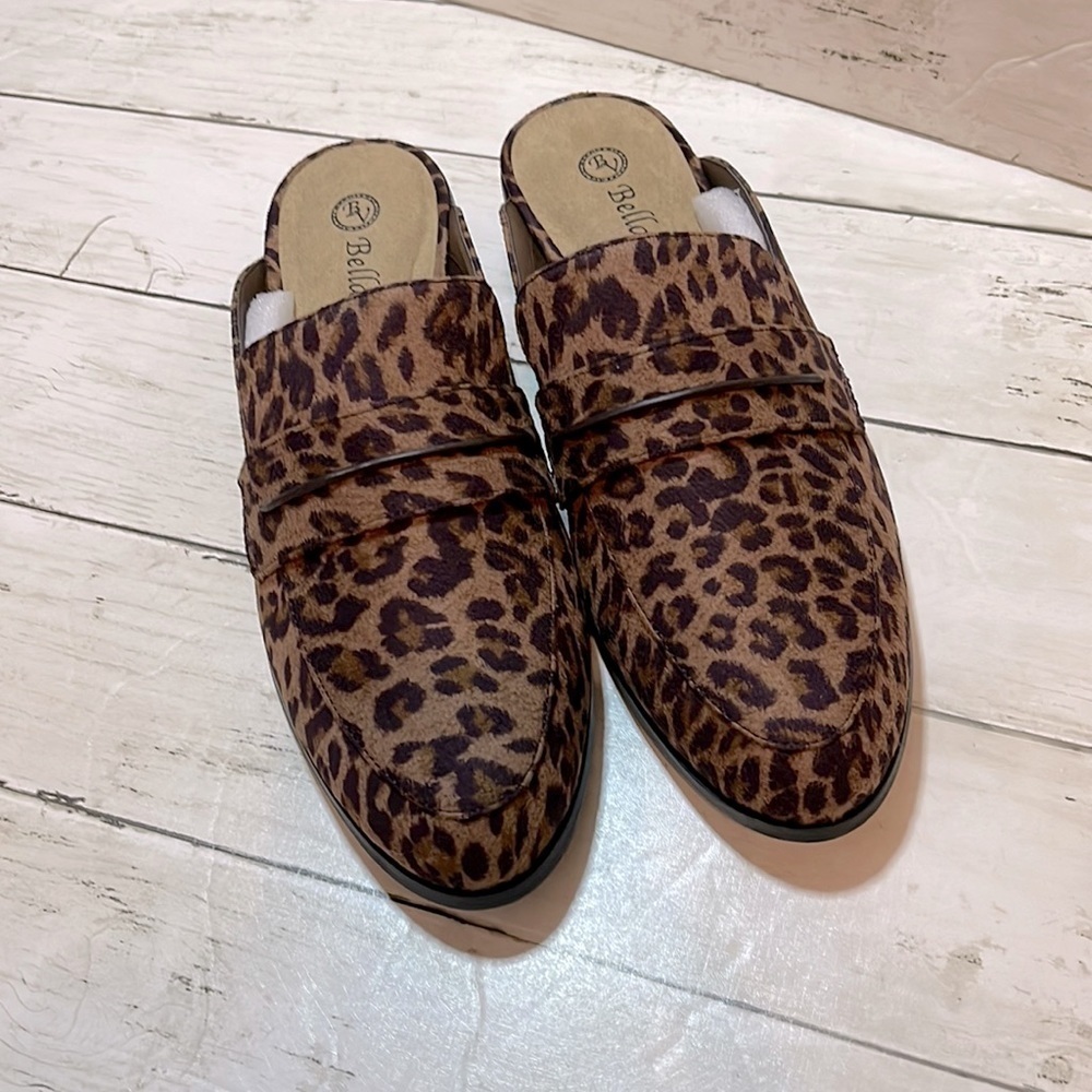 Bella Vita Leopard Mule NIB